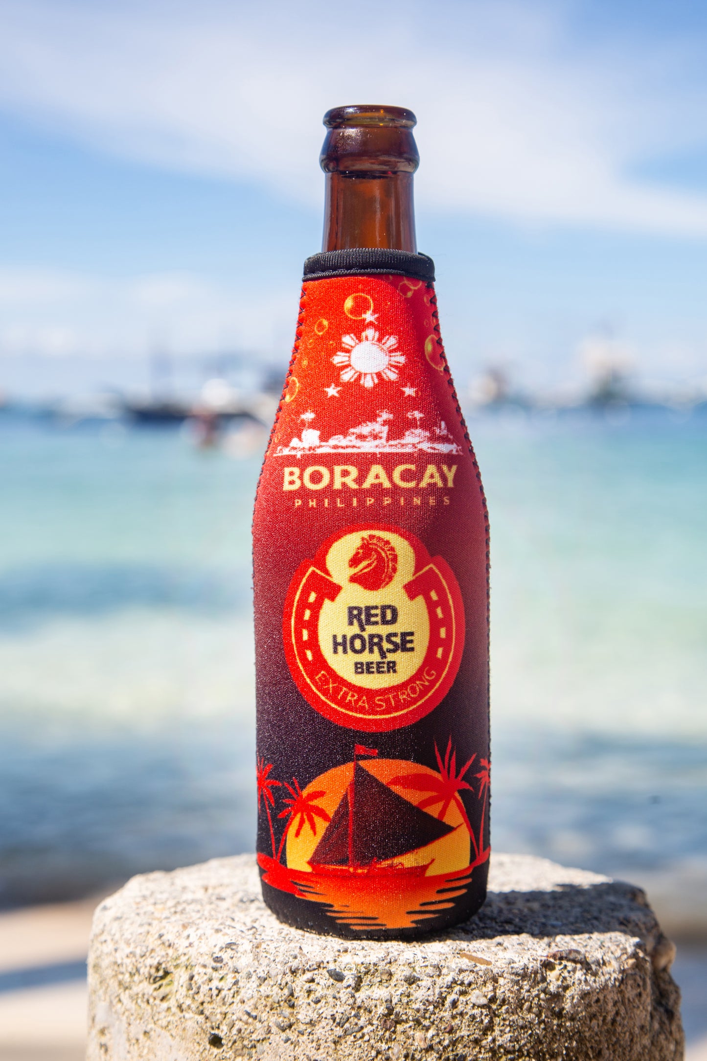 6) Boracay Red Horse Signature Beer Koozie 330ml - Without Custom Bottle Opener