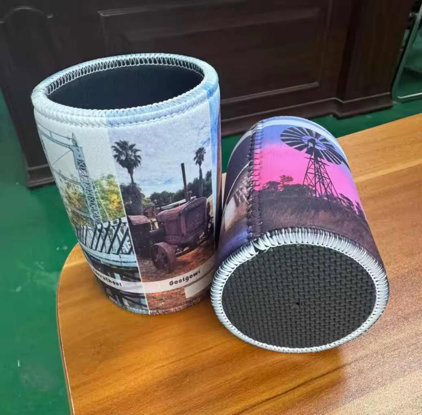 A) Customizable Sublimation Print Koozies for Cans - Contact Us for Bulk Orders