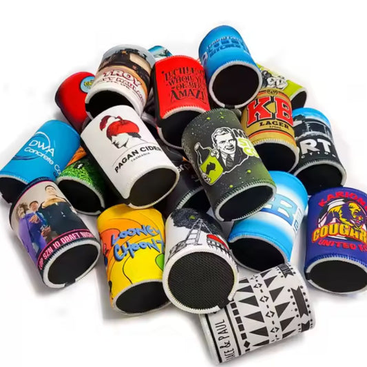 A) Customizable Sublimation Print Koozies for Cans - Contact Us for Bulk Orders
