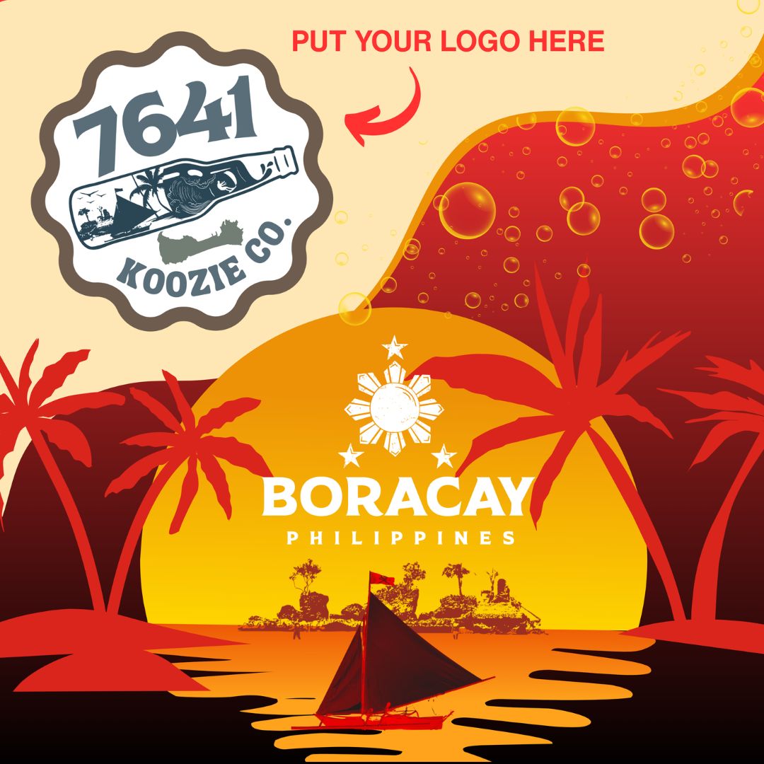 Boracay Sunset Neoprene Drink Coasters - Customizable Bulk Orders